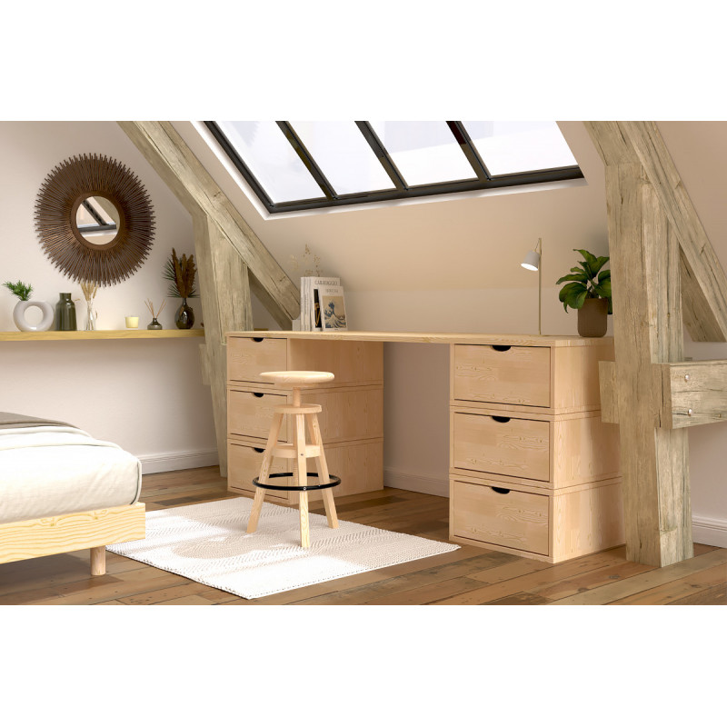 Tabouret de bar bois à vis | ABC Meubles