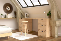 Tabouret de bar bois à vis