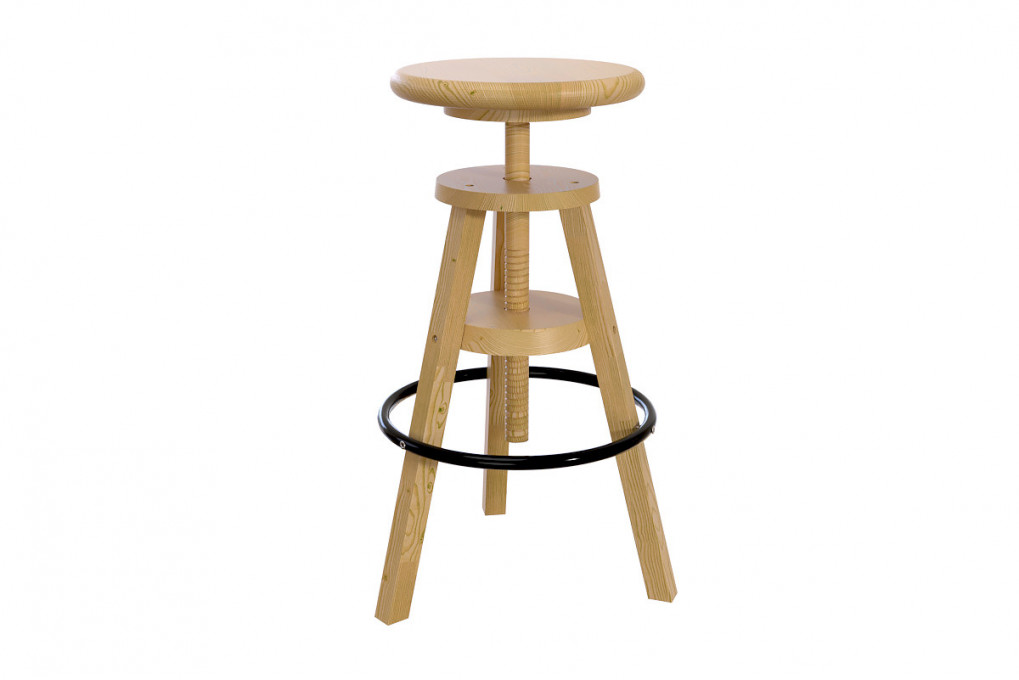 Tabouret de bar bois à vis