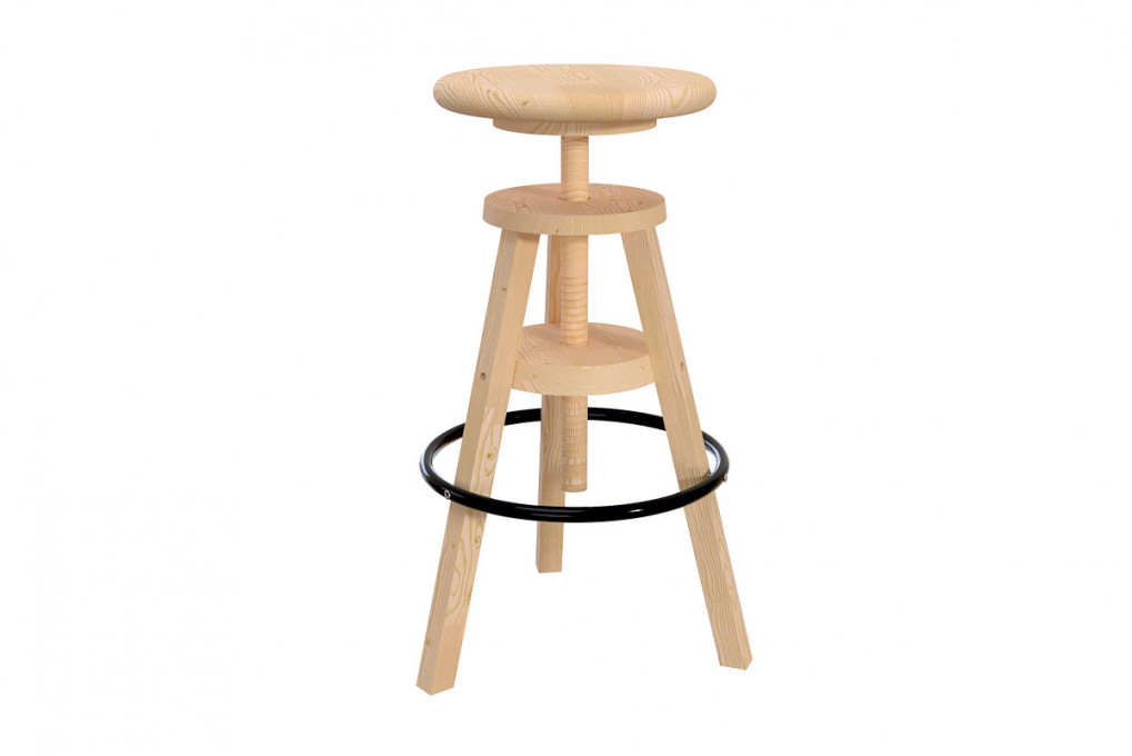 Tabouret de bar bois à vis