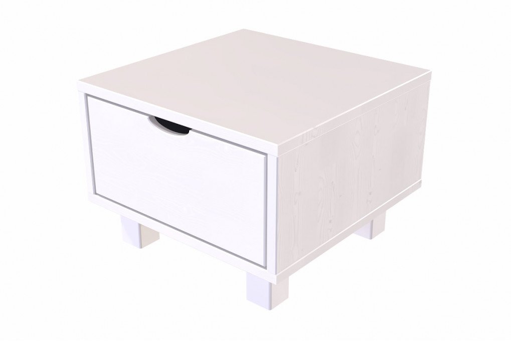 Table de chevet bois Cube + tiroir