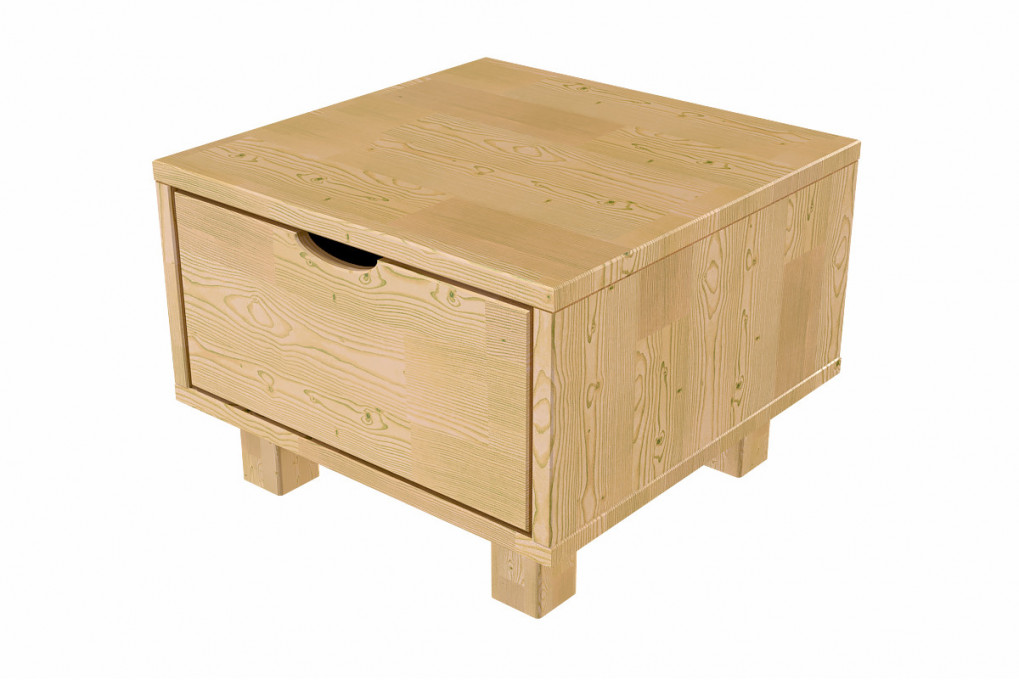 Table de chevet bois Cube + tiroir