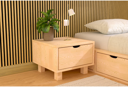 Nachttisch holz Cube + Schublade