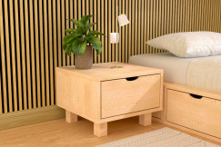 Nachttisch holz Cube + Schublade