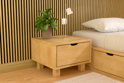 Table de chevet bois Cube + tiroir