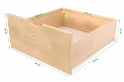 Cubo portaoggetti 50x50 cm + cassetto