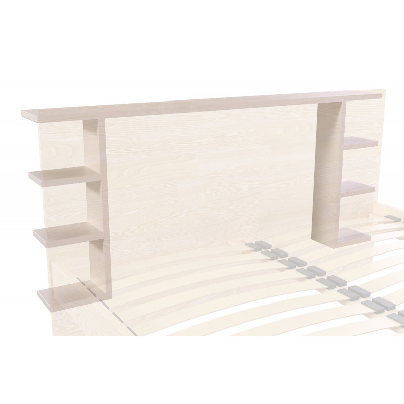 Testiera letto matrimoniale legno -  verniciato bianco satinato