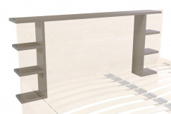 Option rangement arrière pour tête de lit bois