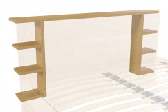 Option rangement arrière pour tête de lit bois