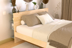 Option rangement arrière pour tête de lit bois