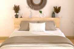 Opzione di riporre sul retro per la testiera in legno