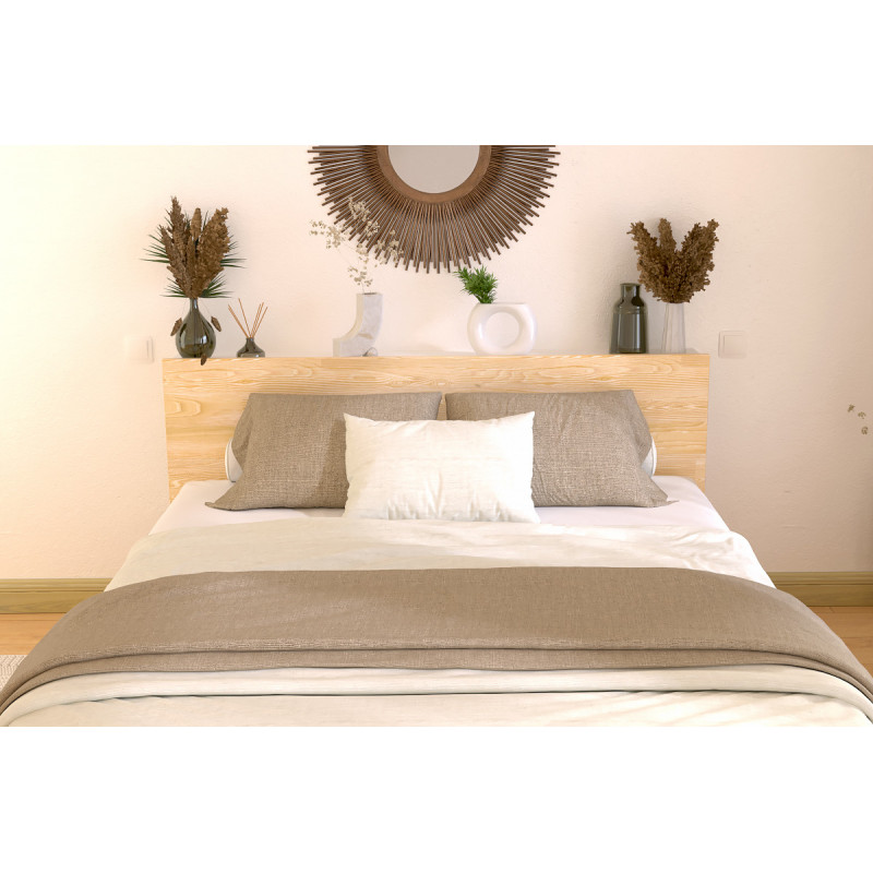 Testiera in legno verniciata con vernice bianca all'acqua per letto largo 140/160 cm