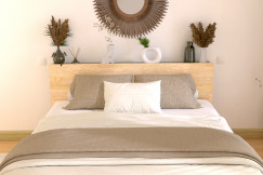 Option rangement arrière pour tête de lit bois