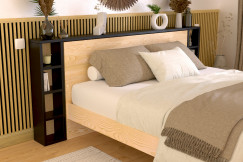 Opzione di stoccaggio con nicchie regolabili per la testiera