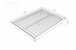 Plattformbett 160x200 aus Massivholz
