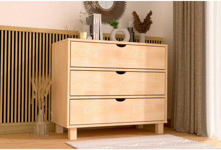 Cube Holzkommode mit 3 Schubladen