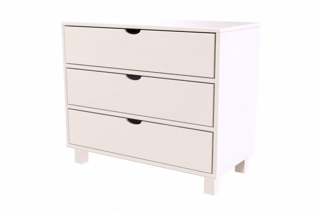 Comoda madera 3 cajones Cubo