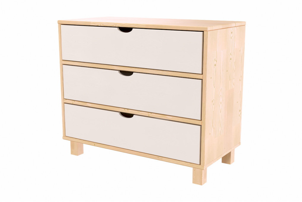 Commode bois 3 tiroirs Cube