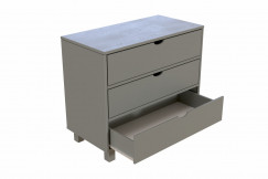 Cassettiera legno 3 cassetti Cubo