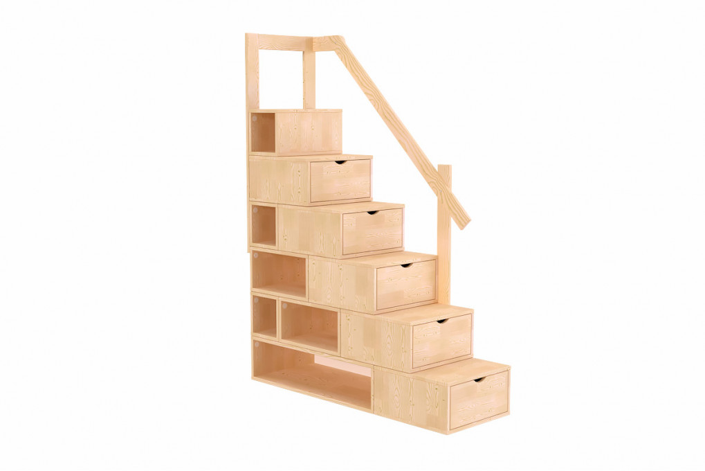 Option stair banister for cube staircase