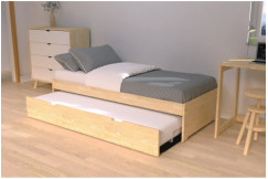 Letto estraibile 90x200 Malo in legno