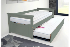 Lit Gigogne 80x200 Topaze Pin massif