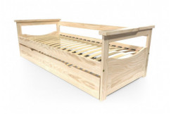 Trundle bed 80x200 Topaze in solid pine
