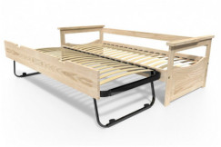 Trundle bed 90x200 Topaze in solid pine