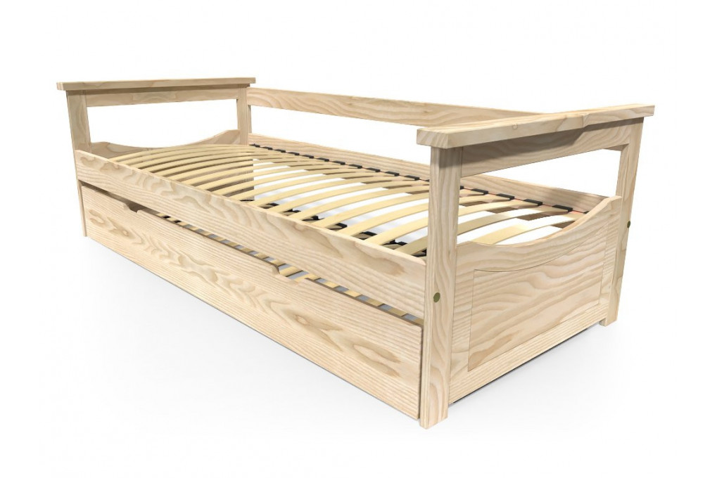 Trundle bed 90x200 Topaze in solid pine