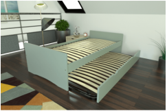 Letto estraibile 80x200 ABC pino massiccio