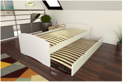 80x200 Trundle bed Happy in solid Pine