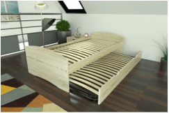 Cama nido Happy pino macizo - 80x200