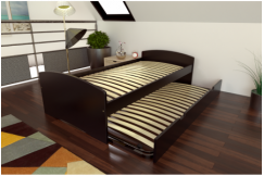 Ausziehbett 90x200 Happy aus Massivholz