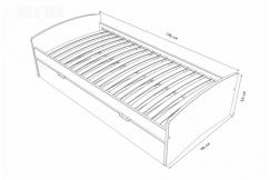 Cama nido 90x200 Happy pino macizo