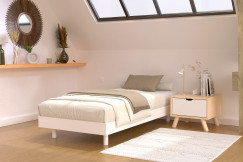 Sommier à lattes 1 place bois Kit France - 90x190