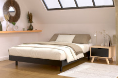 Somier 140x200 de madera maciza Kit France