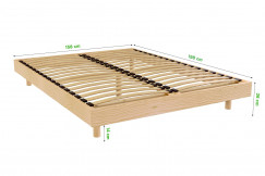 160x200 wooden slatted bed base Kit France