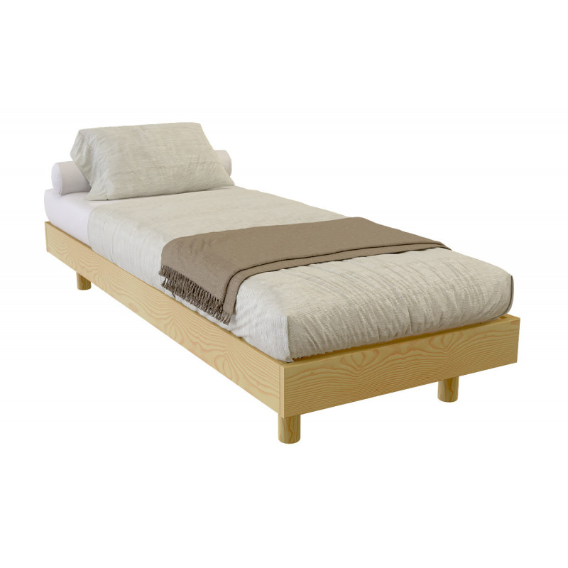 Wooden bed base Kit France - honey satin varnish