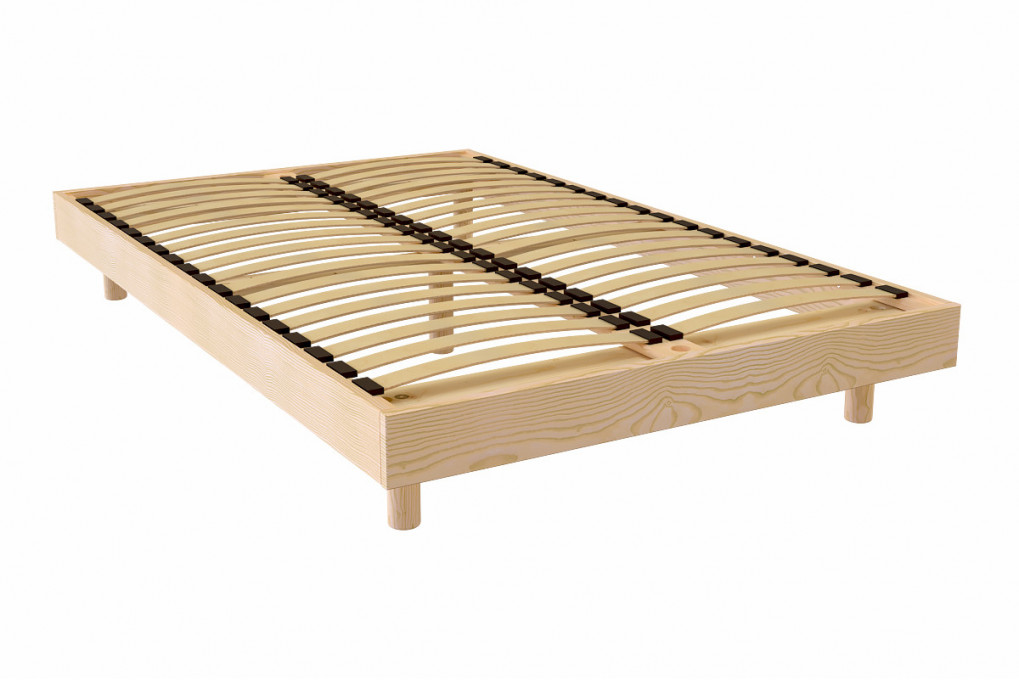 Sommier à lattes 2 places bois Kit France - 120x190