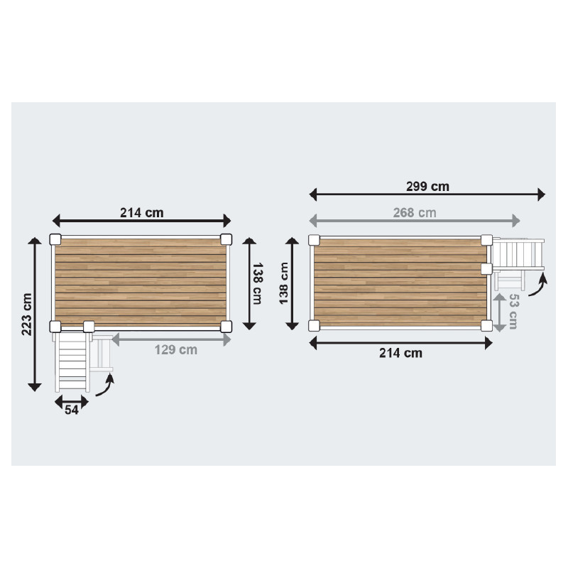 Lit Mezzanine adulte 120x200 bois avec échelle Alpage | ABC Meubles
