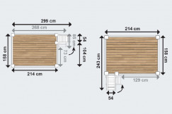 Letto a soppalco 140x200 Alpage in legno altezza regolabile