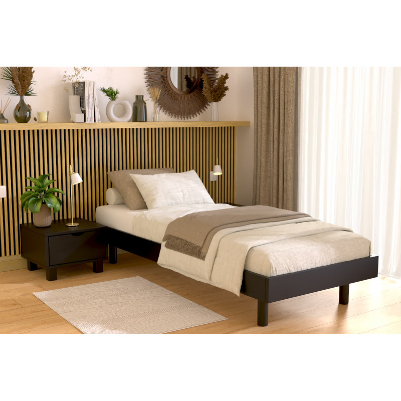 Slatted bed base Kit Noé 80x200 - black finish