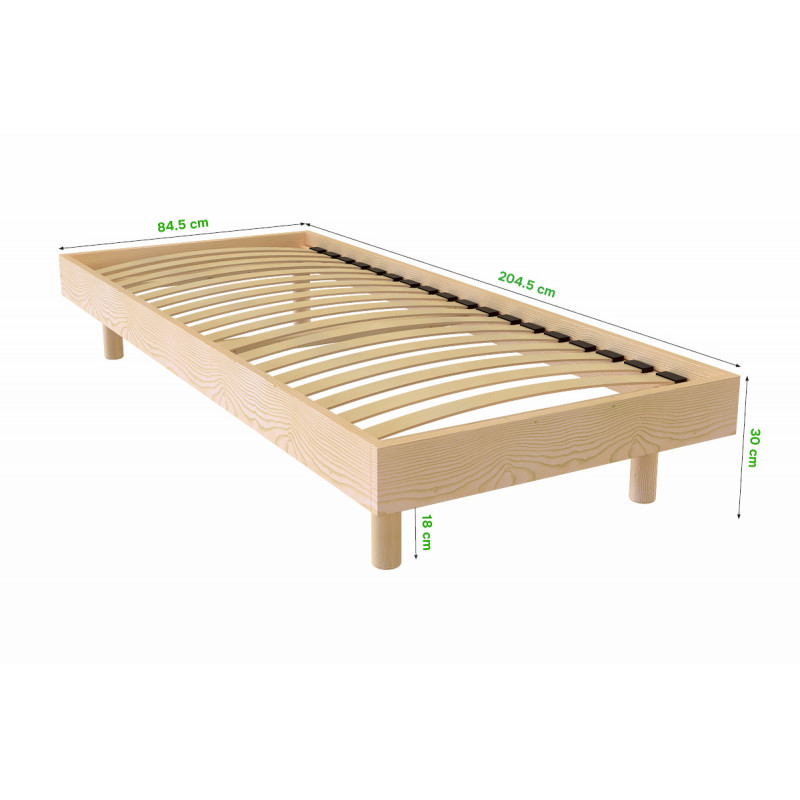 80x200 Kit Noé solid wood base