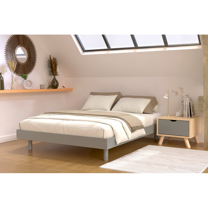 Somier Kit Noé acabado gris