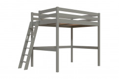 Letto a soppalco 140x190 legno con scala Sylvia scala inclinata