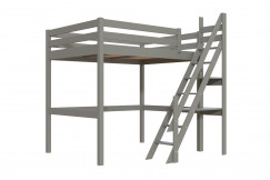 Lit mezzanine bois 140x200 Sylvia avec escalier de meunier