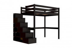 Sylvia high sleeper bed 120x200 with staircase with storage