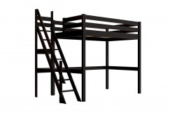 Lit mezzanine bois 120x200 Sylvia avec escalier de meunier