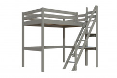 Lit mezzanine bois 120x200 Sylvia avec escalier de meunier