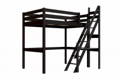 Lit mezzanine bois 120x200 Sylvia avec escalier de meunier